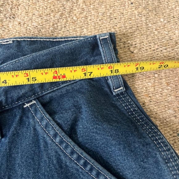 Carhartt Mens Carpenter Jeans Blue 36x30 Dungaree Fit Blue Denim Work B13 DST - Picture 9 of 10